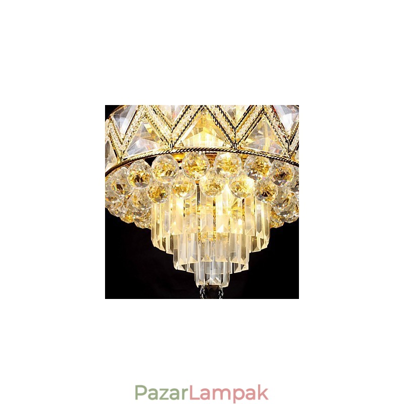 Hagyományos klasszikus kristályfestmény fémcsillár