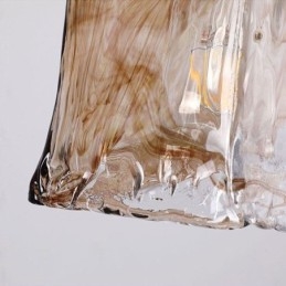 Egyedülálló mini üvegfüggőlámpa, japán stílusú borostyán színű dekoratív világítás