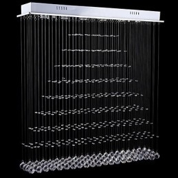 Téglalap kristály függőlámpa mennyezeti csillár világító lámpák lámpatestek