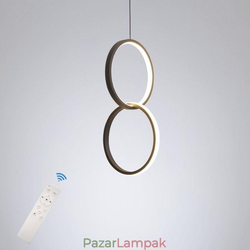 Mimimalista duplagyűrűs függőlámpa