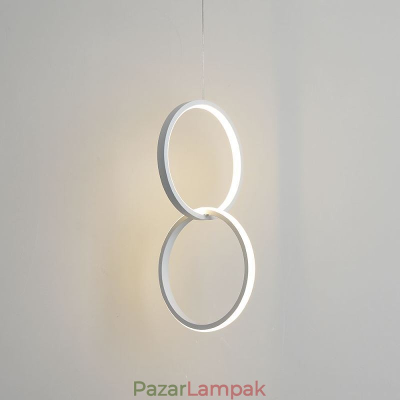 Mimimalista duplagyűrűs függőlámpa
