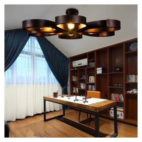 Modern vintage mennyezeti lámpa, virág formájú vas függőlámpa Modern vintage mennyezeti lámpa, virág formájú vas függőlámpa