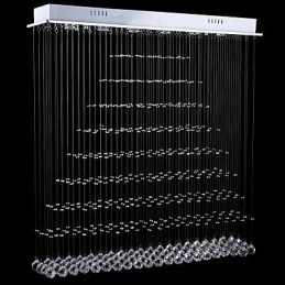 Téglalap kristály függőlámpa mennyezeti csillár világító lámpák lámpatestek