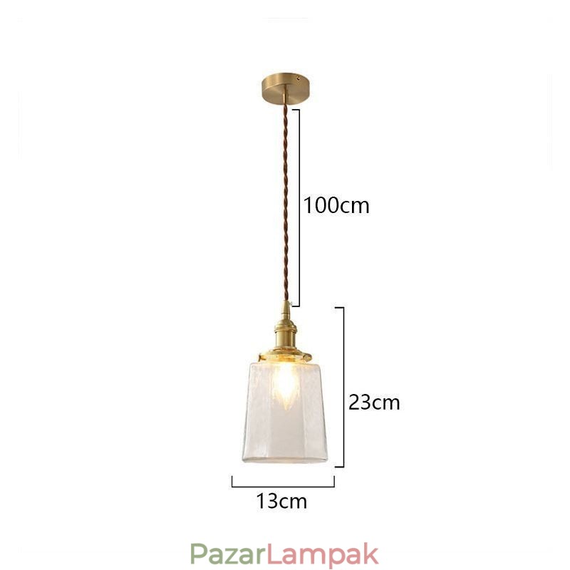 Modern, minimalista üvegfüggő lámpa Dekoratív mennyezeti lámpa