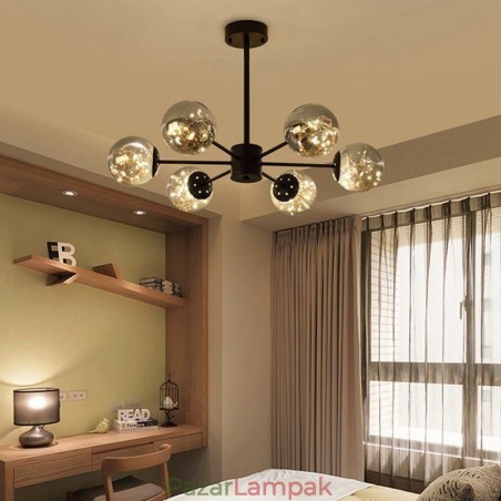 Magic Bean függőlámpa Nordic stílusú üveggolyós Gypsophila függőlámpa