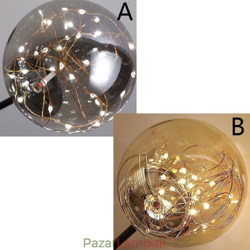 Magic Bean függőlámpa Nordic stílusú üveggolyós Gypsophila függőlámpa