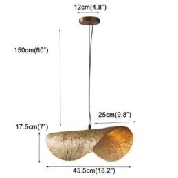 Sárgaréz függőlámpa Modern, minimalista Lotus Leaf mennyezeti lámpa