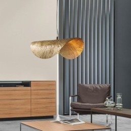 Sárgaréz függőlámpa Modern, minimalista Lotus Leaf mennyezeti lámpa