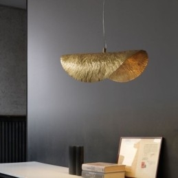 Sárgaréz függőlámpa Modern, minimalista Lotus Leaf mennyezeti lámpa