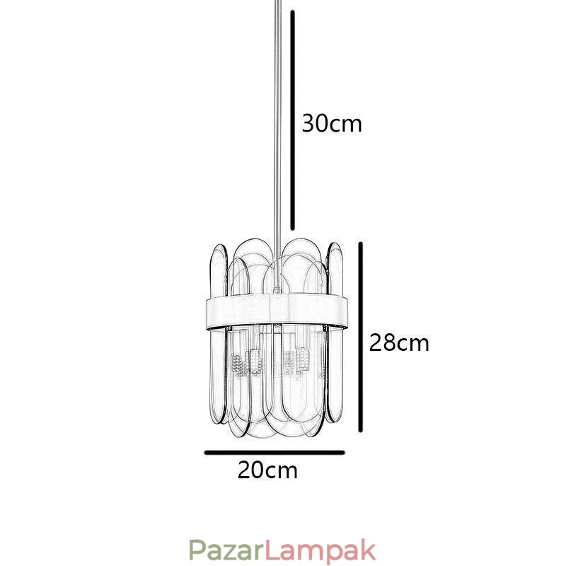 Modern üvegfüggő világítás
