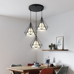 Gyémánt alakú függőlámpa Modern minimalista dekoratív lámpatest