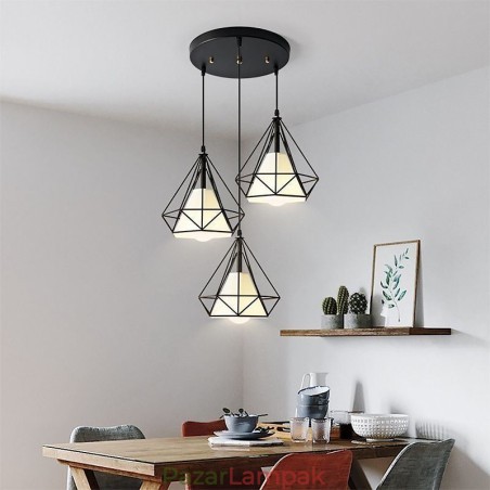 Gyémánt alakú függőlámpa Modern minimalista dekoratív lámpatest Gyémánt alakú függőlámpa Modern minimalista dekoratív lámpatest