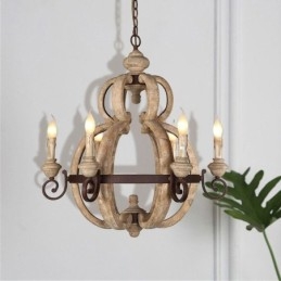 Fa függőlámpa Nordic Retro mennyezeti lámpa