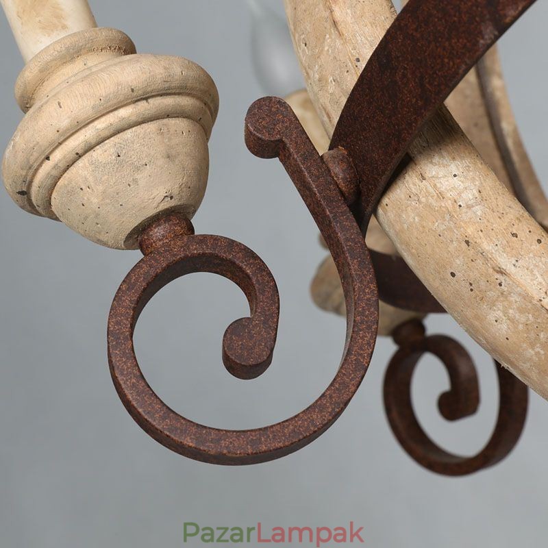 Fa függőlámpa Nordic Retro mennyezeti lámpa