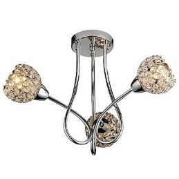 Modern ragyogó 3 fénybe süllyesztett tartó kristály kivitelben