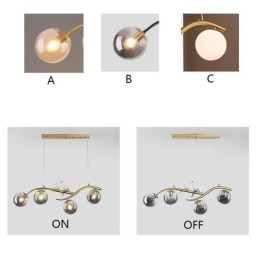 Modern, minimalista ágas függőlámpa 4 lámpás dekoratív lámpa