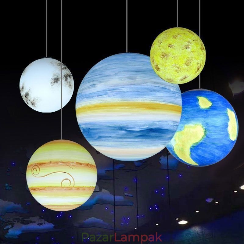 Nordic Planet Design függőlámpa Egyedi Naprendszer Bolygó-csillár