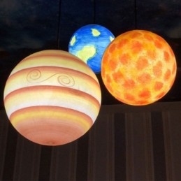 Nordic Planet Design függőlámpa Egyedi Naprendszer Bolygó-csillár