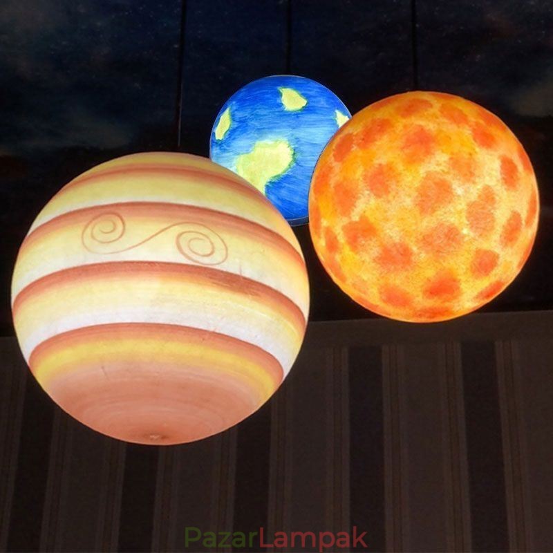 Nordic Planet Design függőlámpa Egyedi Naprendszer Bolygó-csillár