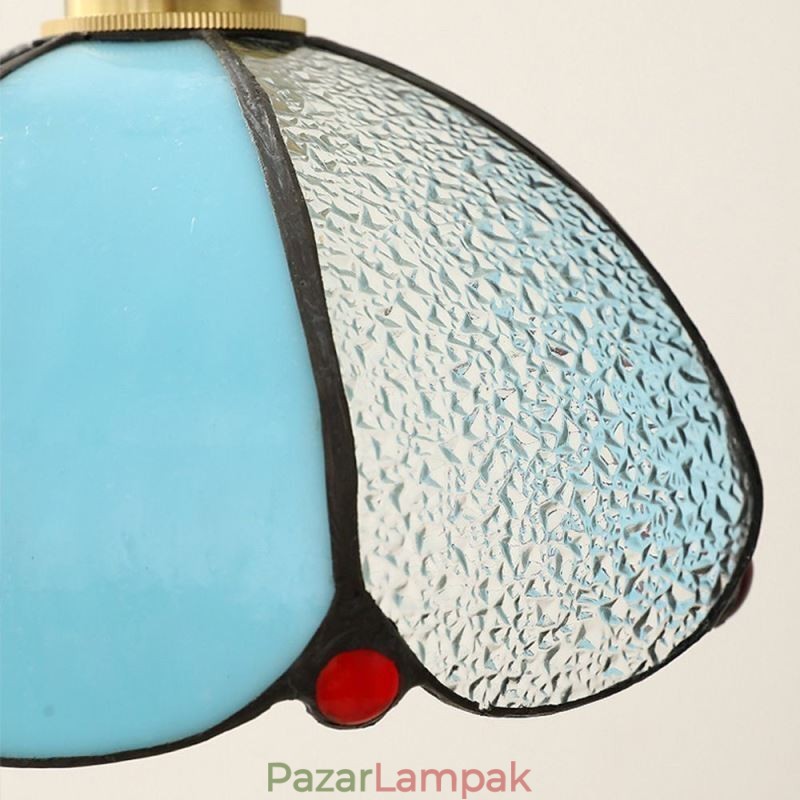 Minimalista sziromüveg függesztőlámpa, egyfejű, üvegfüggő lámpa