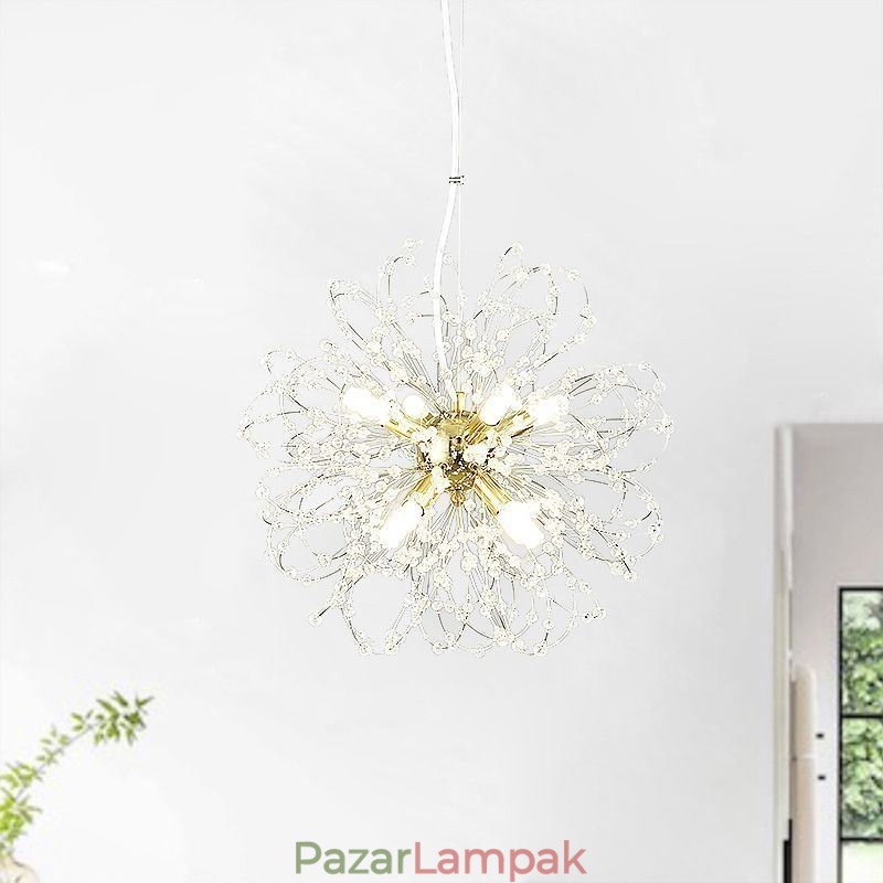 Pitypang kristály medál fényű, elegáns csillár