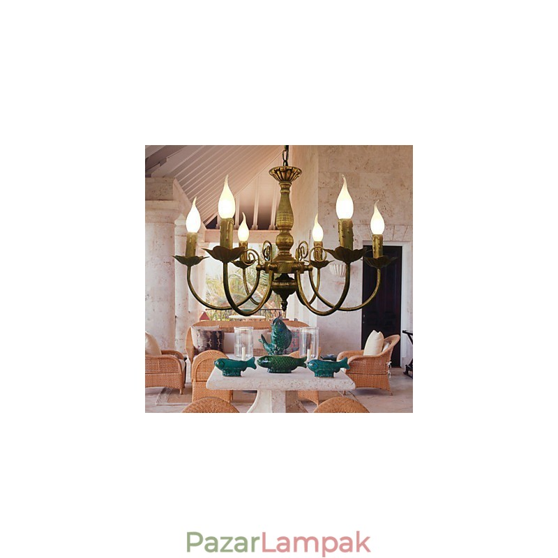 Galvanizált fém csillár