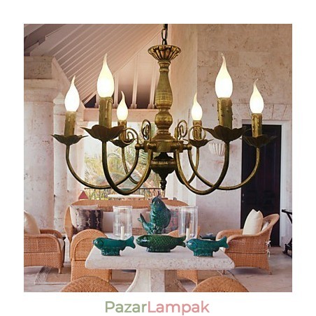 Galvanizált fém csillár