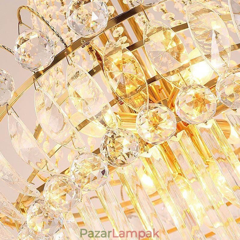 Elegáns hosszú függő kristálycsillár
