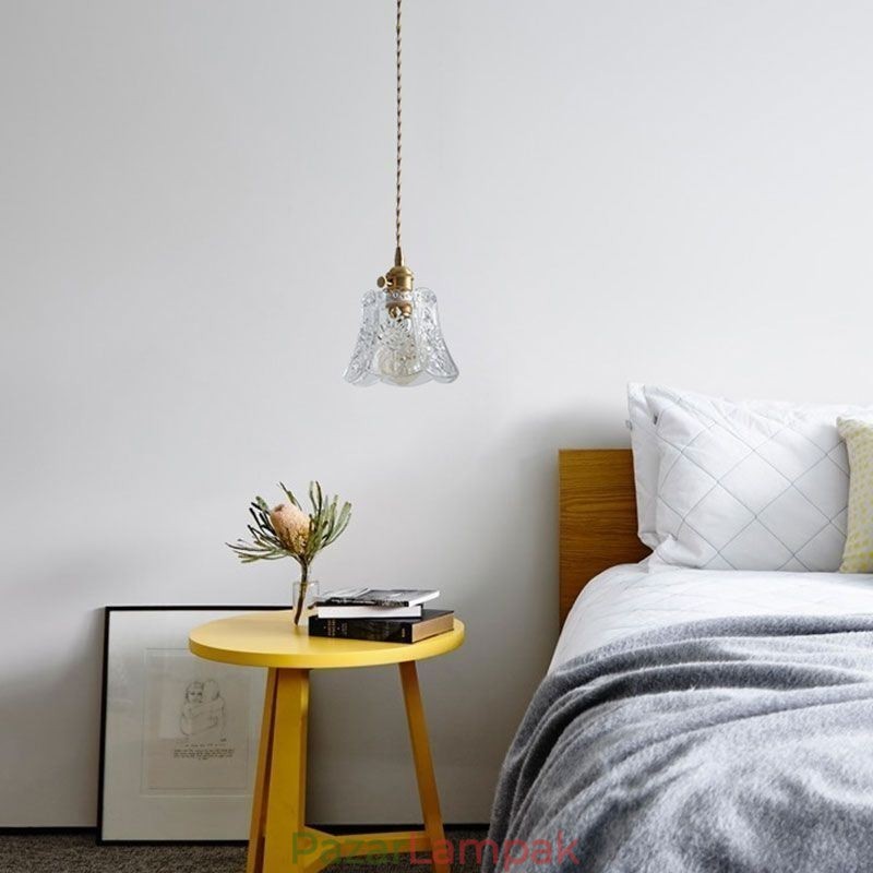 Virág függőlámpa Minimalista dekoratív üveg lámpatest