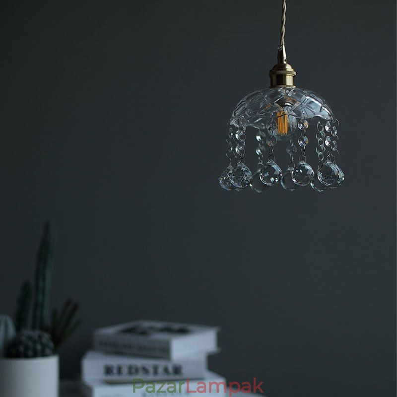 Modern mini üveg függeszték 1 fénydekorációs lámpatest