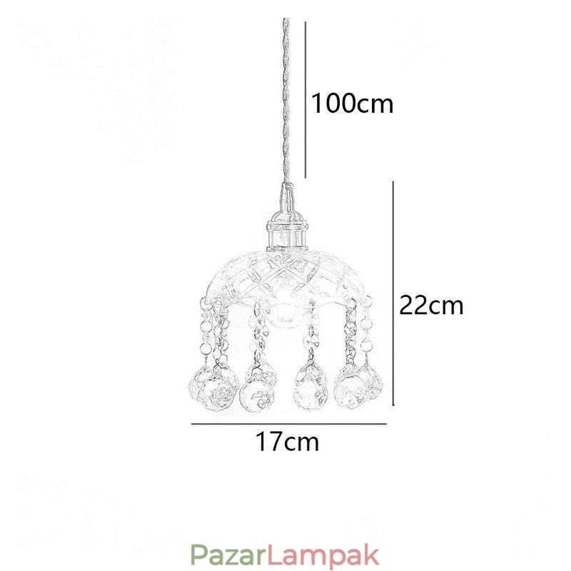 Modern mini üveg függeszték 1 fénydekorációs lámpatest