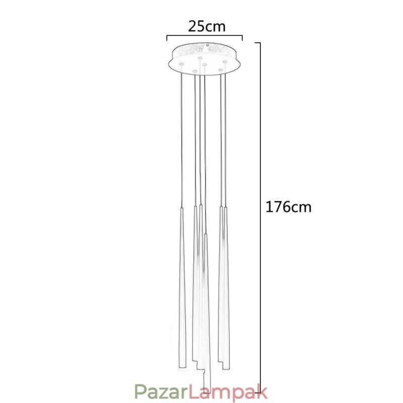 6 Fény Függőlámpa Meteorer függőlámpa