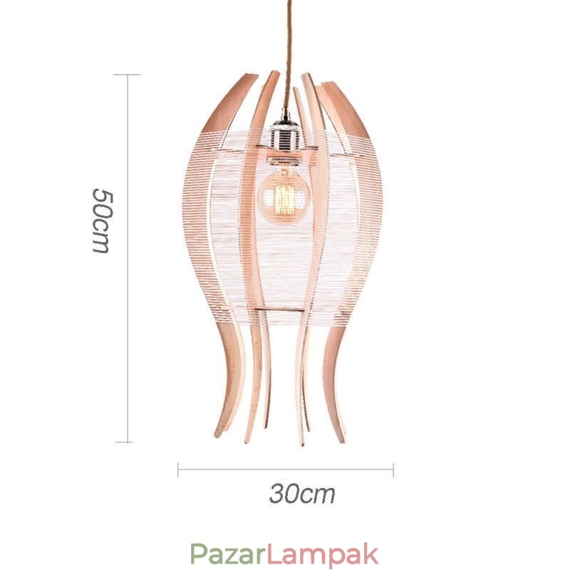 DIY Nordic Wood Fish függőlámpa