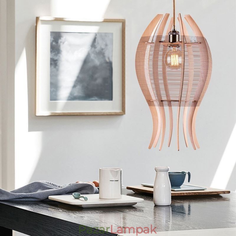 DIY Nordic Wood Fish függőlámpa