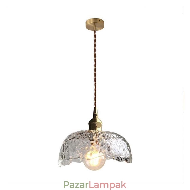 Szabálytalan sárgaréz üveg függőlámpa Kalapács üveg mennyezeti lámpa