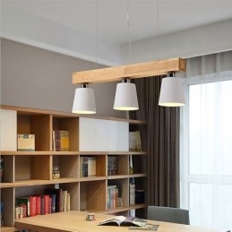 Nordic Wood Chandelier Egyedi, egyenes függőlámpa kávézó