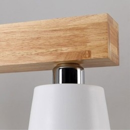 Nordic Wood Chandelier Egyedi, egyenes függőlámpa kávézó