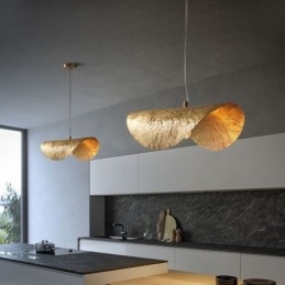 Sárgaréz függőlámpa Modern, minimalista Lotus Leaf mennyezeti lámpa