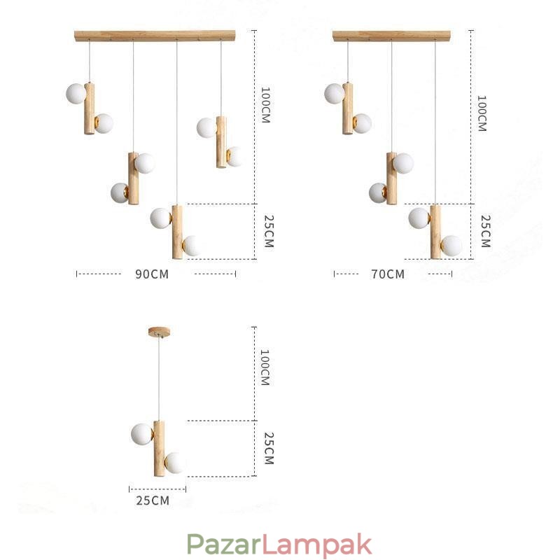 Fa függőlámpa Magic Bean Cluster mennyezeti fénysziget