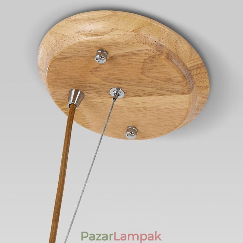 Nordic kreatív fa függőlámpa