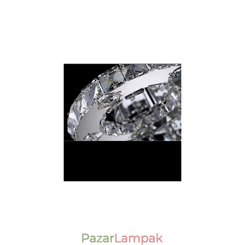 Modern, modern Crystal króm fém süllyesztett tartó