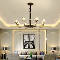 Modern kristályfüggő fényű, elegáns kristálycsillár