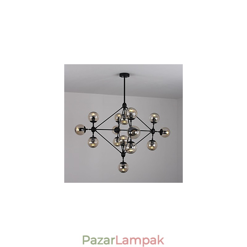 Csillár 15 Lámpák Üveg Golyós Lámpák Retro Szabadtéri Garázs Fém