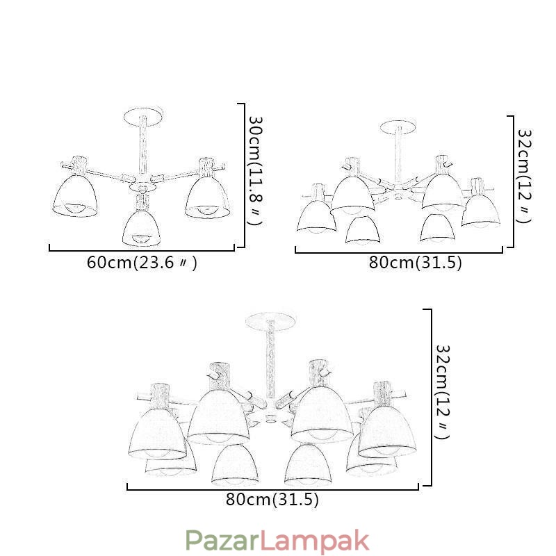 Modern egyszerű Macaron függőlámpa kreatív fa világítás