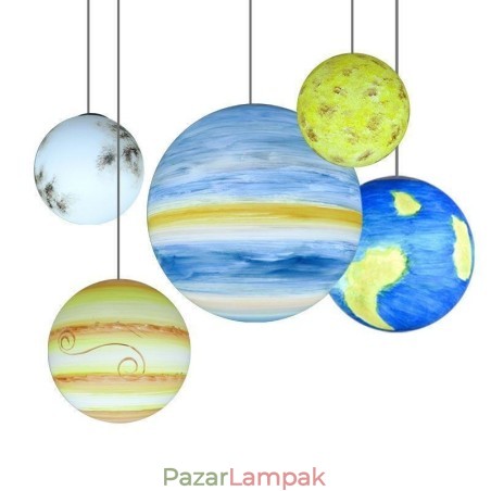 Nordic Planet Design függőlámpa Egyedi Naprendszer Bolygó-csillár