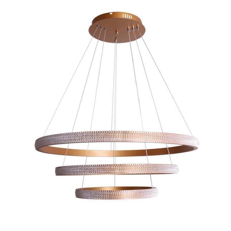 Modern függőlámpa akril 3 gyűrűs lámpa 80+60+40cm