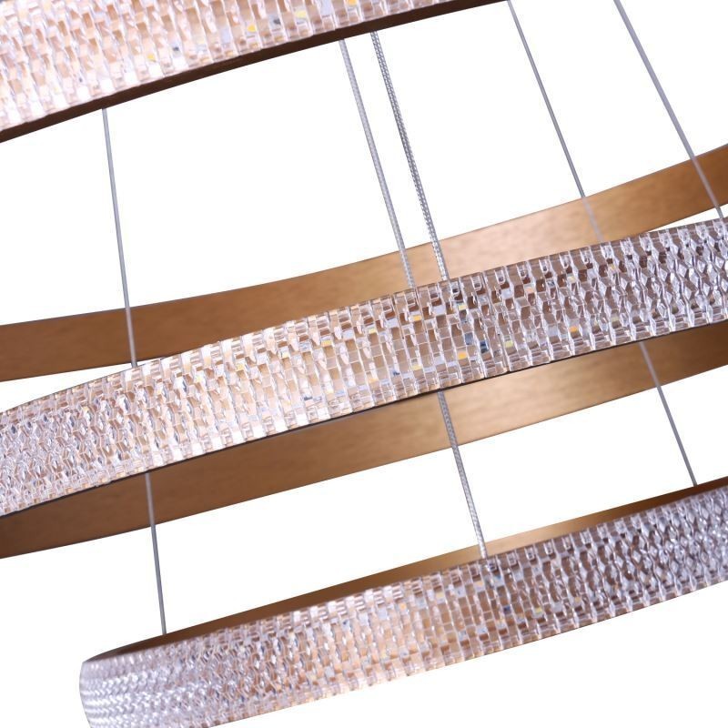 Modern függőlámpa akril 3 gyűrűs lámpa 80+60+40cm