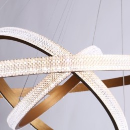 Modern függőlámpa akril 3 gyűrűs lámpa 80+60+40cm
