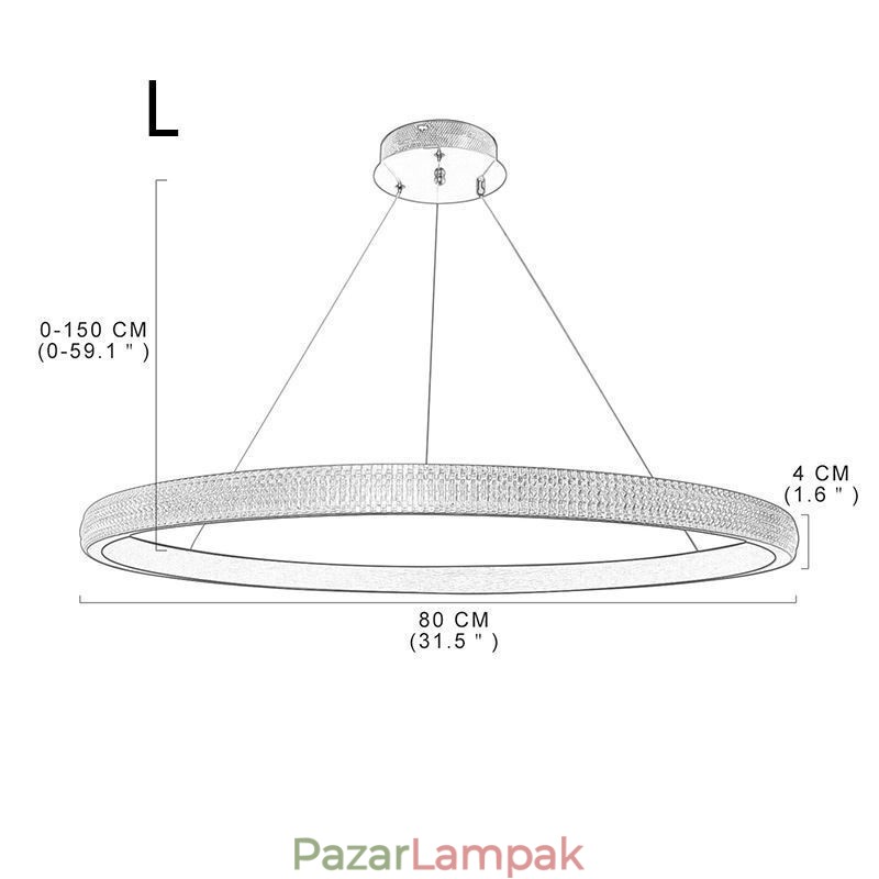 Gyűrűs függőlámpa Minimalista akril világítótest