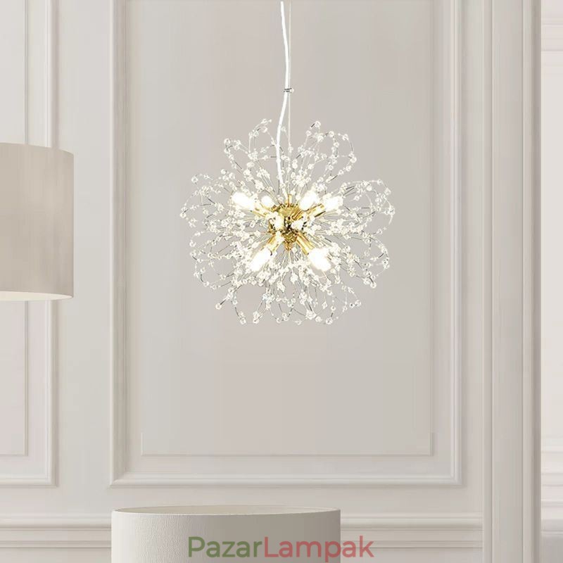 Pitypang kristály medál fényű, elegáns csillár